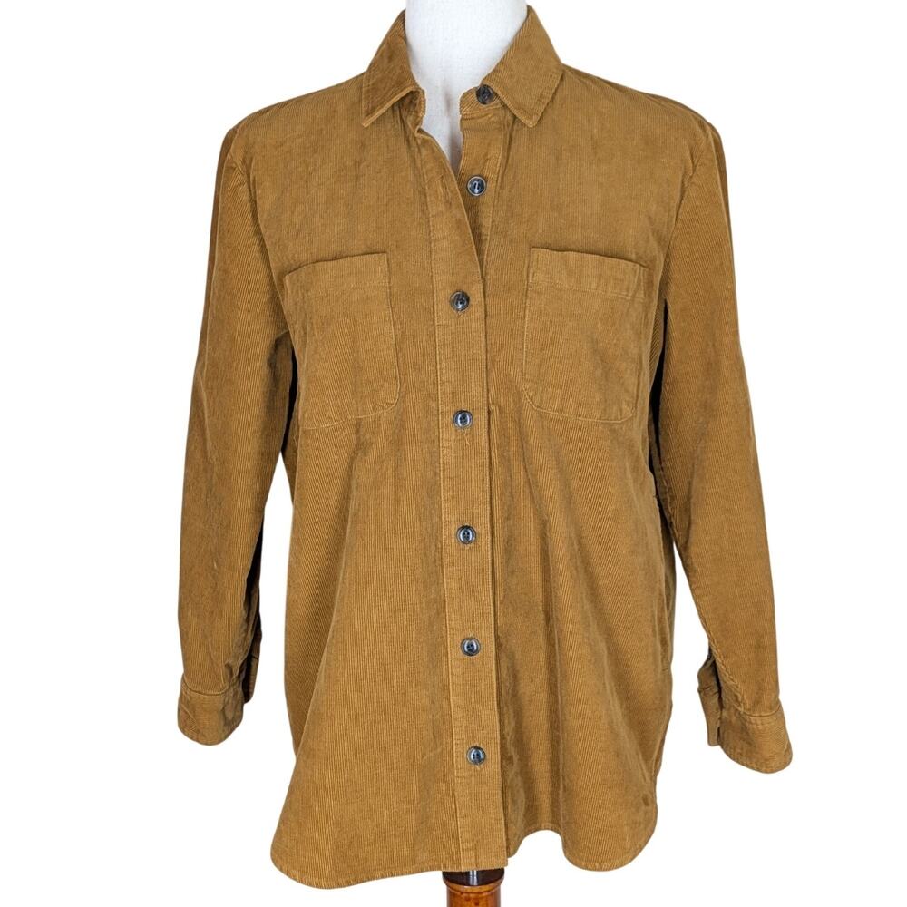 J. Crew Women’s Corduroy Button Up Camel Tan Shirt Shacket Jacket Small Petite
